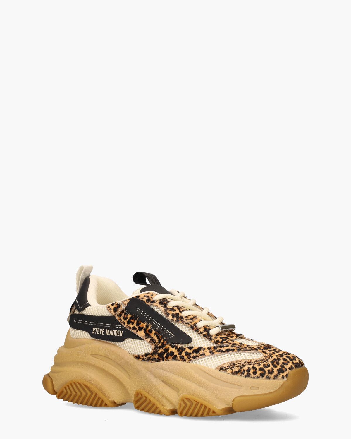 Steve Madden Possession-E Off-White/Bruin/Zwart