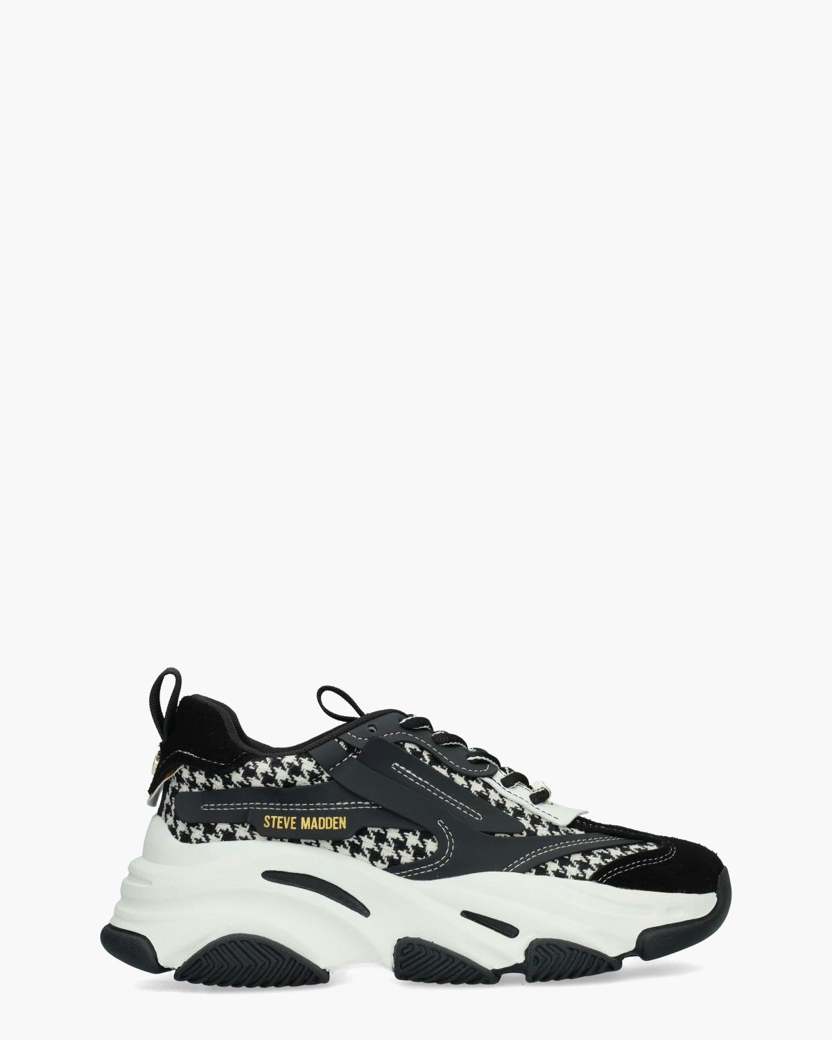 Steve Madden Possession-E Plaid Zwart/Wit