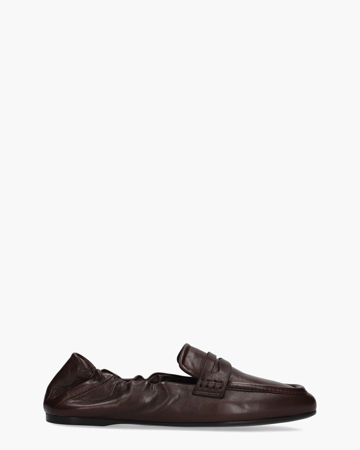 Satin Donkerbruin Damesloafers