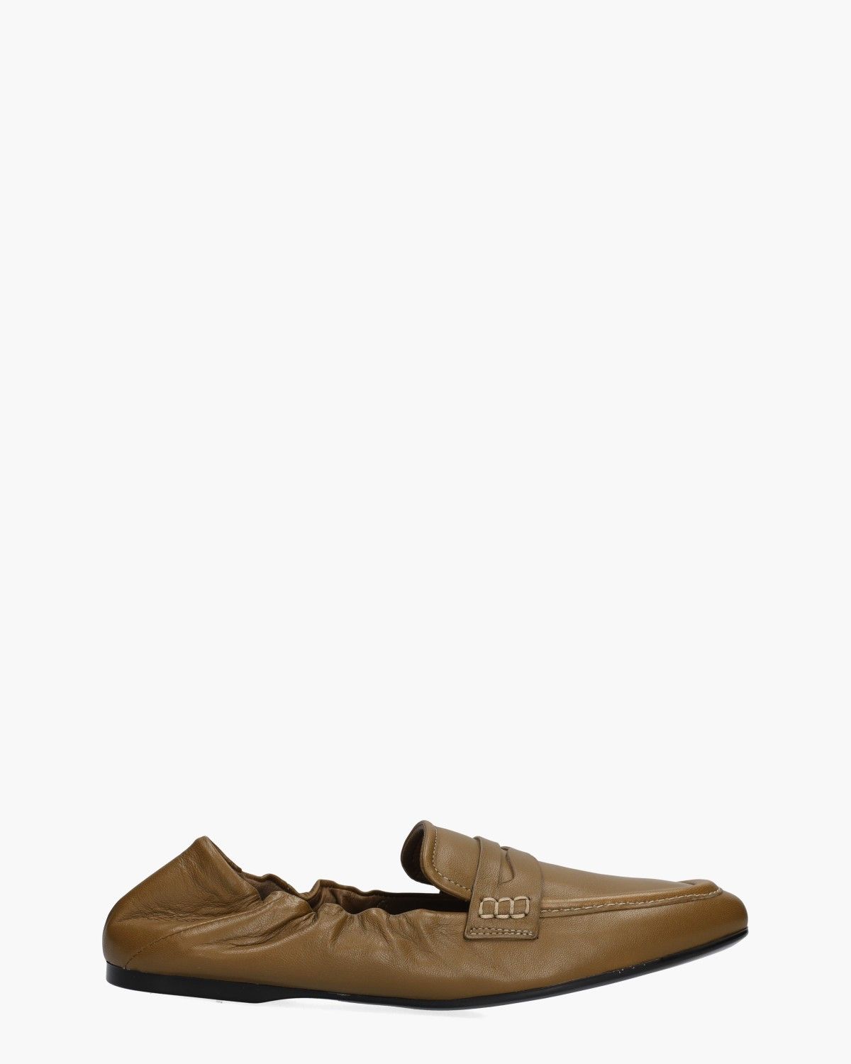 Satin Khaki Damesloafers