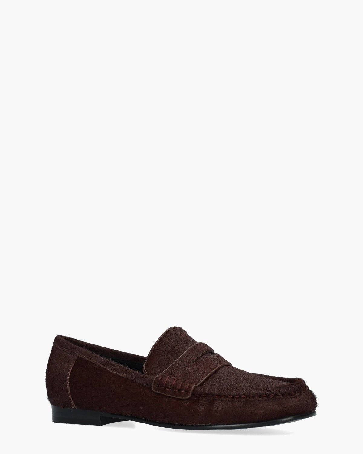 661690 Burgundy Hairy Penny Loafer