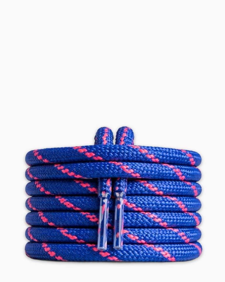 Posa Coloured Posa Laces Kobaltblauw/Roze Veters