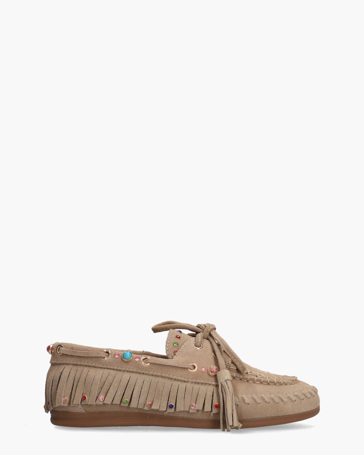 Nubikk Joan Macaw Taupe Dames Veterschoenen - Van Arendonk.nl