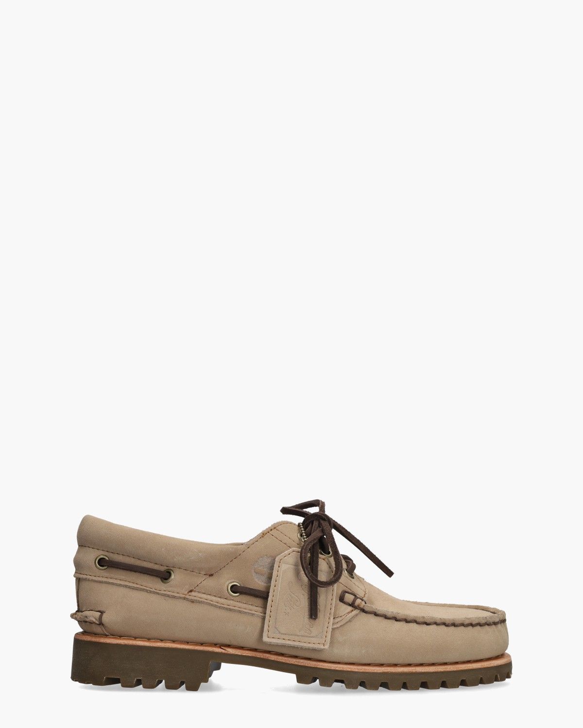 Timberland Mix Tape Authentic 3-Eye Boat Shoe Taupe
