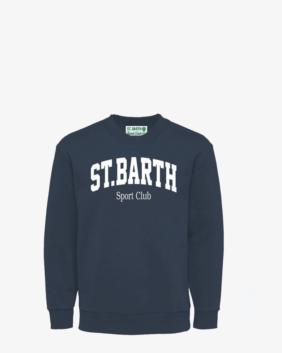 Saint Barth Ponza Crewneck Cotton Sweatshirt St. Barth Sport Club Donkerblauw sweater