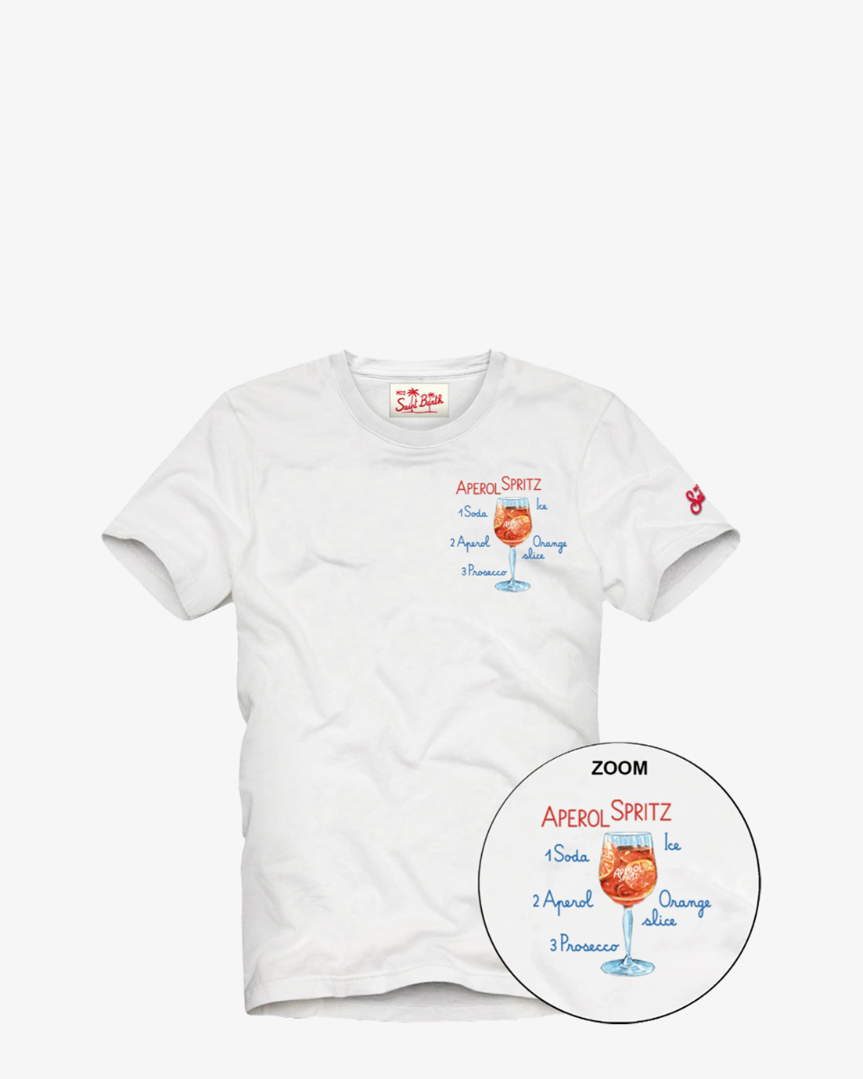 Saint Barth Aperol Spritz Wit  T-Shirt