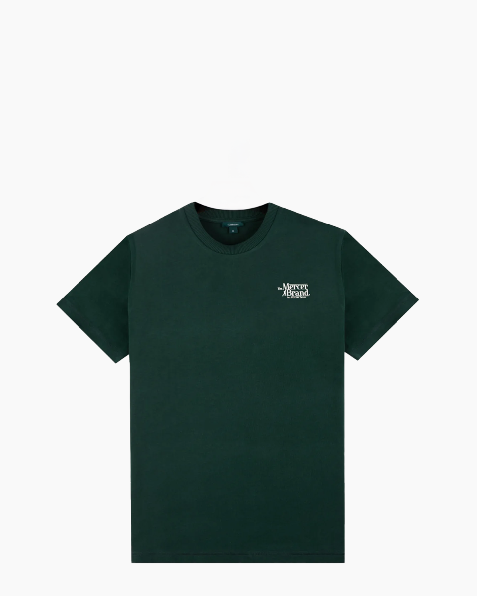 Mercer Amsterdam The Mercer Brand Logo Tee Donkergroen T-Shirt