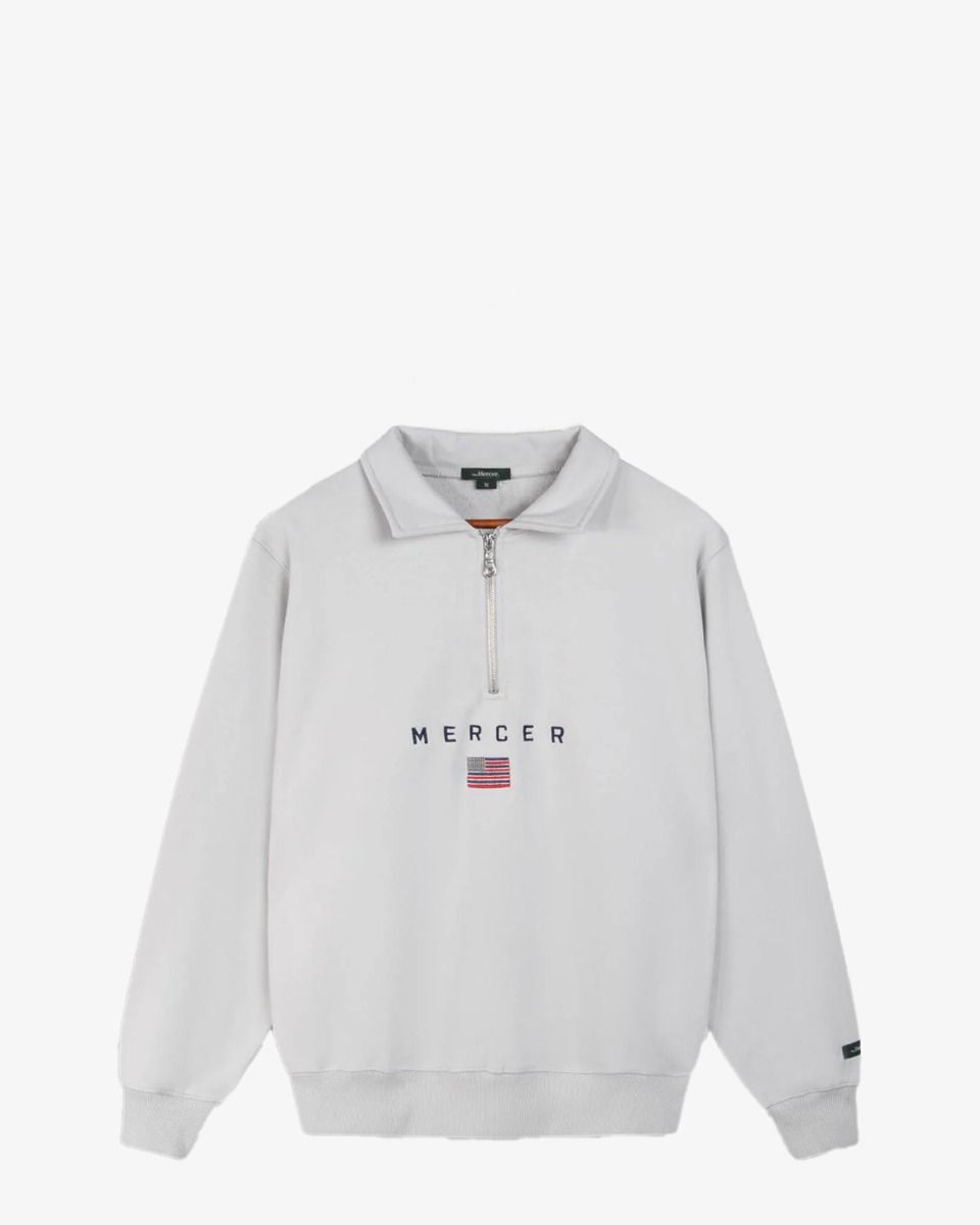 Mercer The Quarter Zip Grijs Unisex Trui