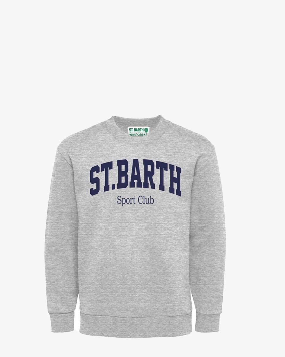 MC2 Saint Barth Ponza Crewneck Cotton Sweatshirt St. Barth Sport Club Lichtgrijs sweater