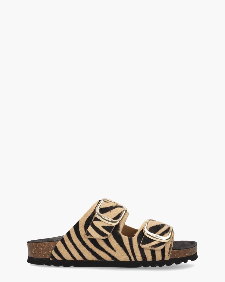 Scholl Noelle F30067 zebra beige multi bruin maat 37