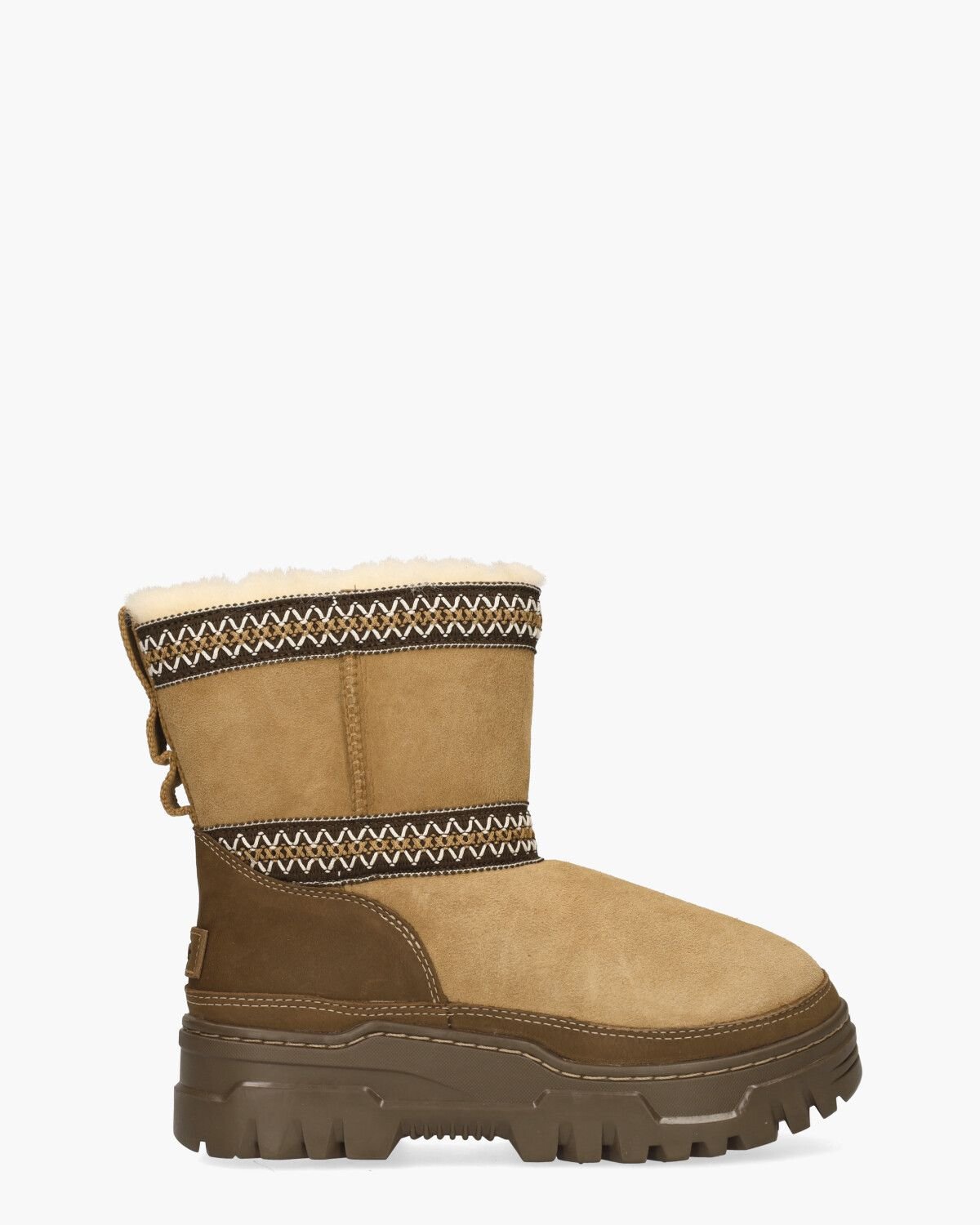 UGG® Classic Mini TrailGazer Boot in Brown, Size 4, Suede