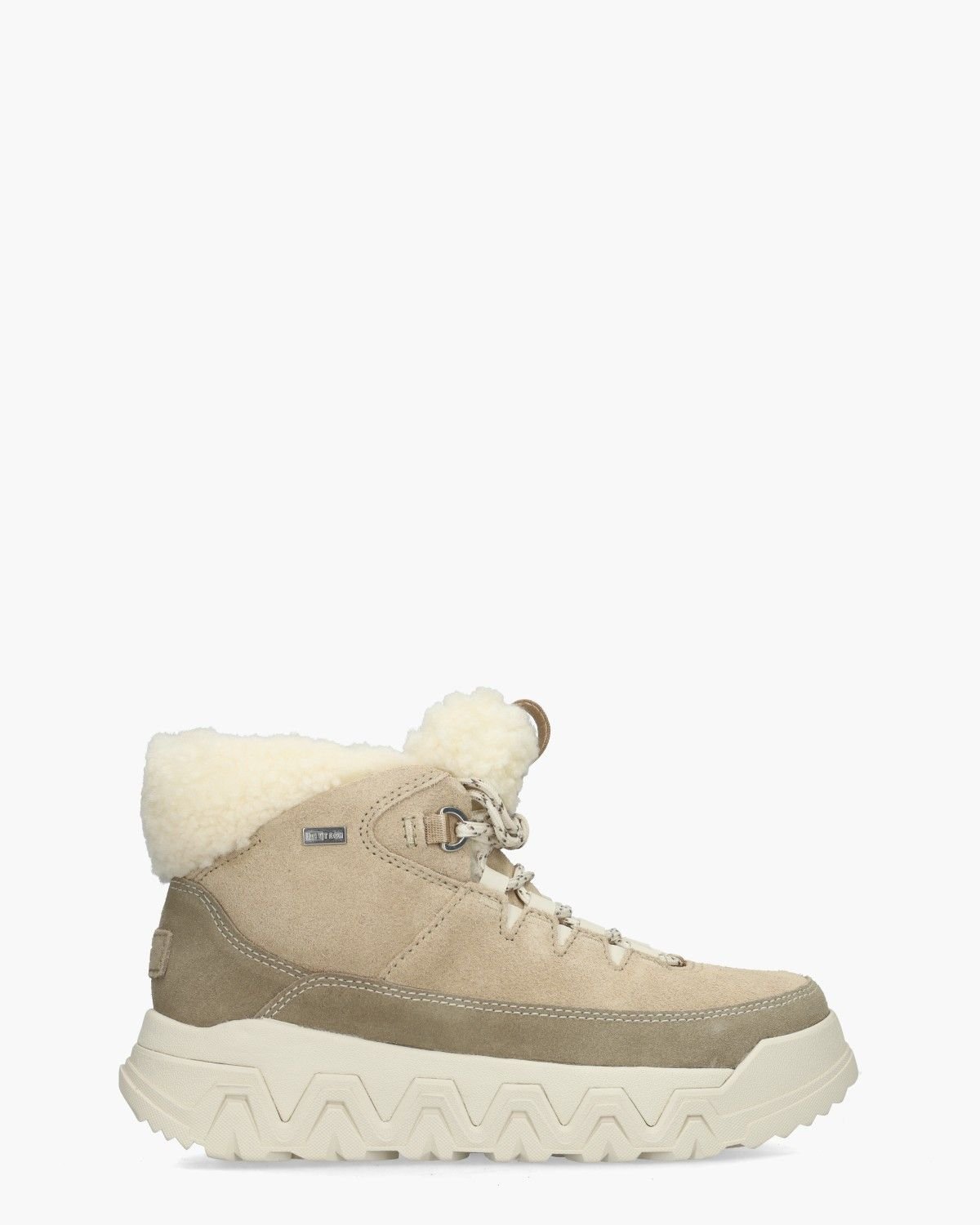 UGG® TerreTrail Cozy Lace Boot in Tan, Size 4, Leather