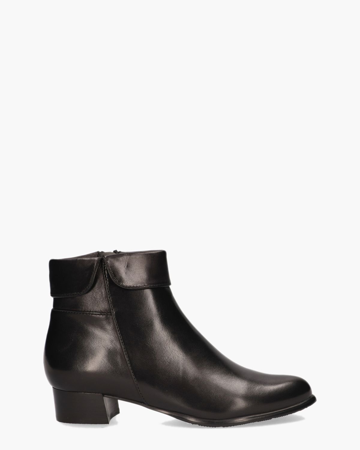 Everybody Vrouwen Leren  Enkellaarsjes / Laarzen / Damesschoenen 49146 - Zwart - Maat 37