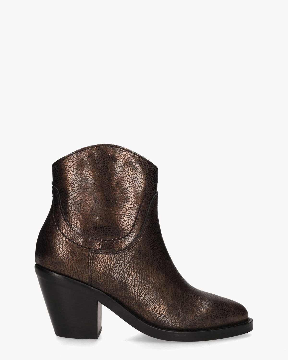 VIA VAI Mara Denver Enkellaarsjes dames - Metallic Brons - Maat 36