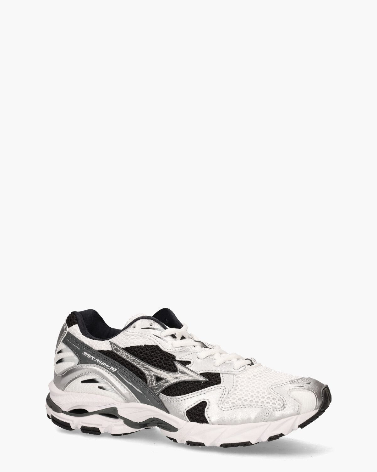 Mizuno Wave Rider 10 Wit/Zwart/Zilver