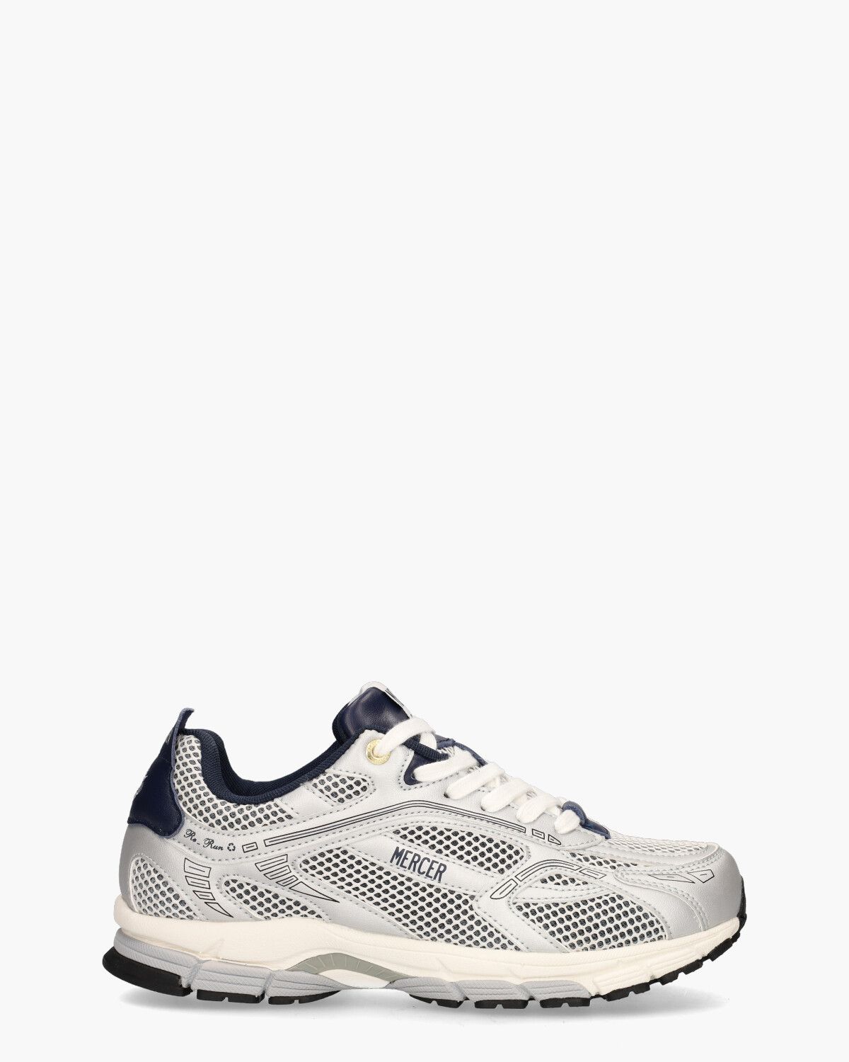 Mercer Amsterdam Unisex The Re-Run Sport Sneakers Zilver maat 38