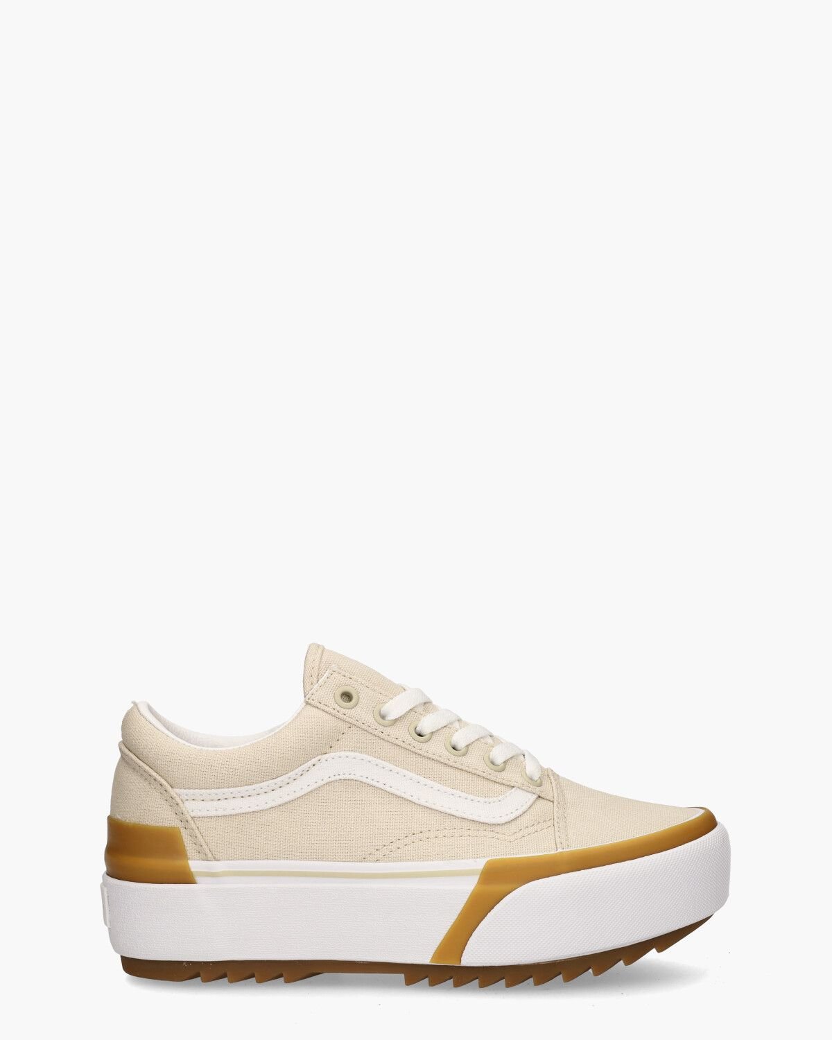 Bruin Tinten Ua Old Skool Stacked Lage sneakers - Dames - Beige - Maat 37