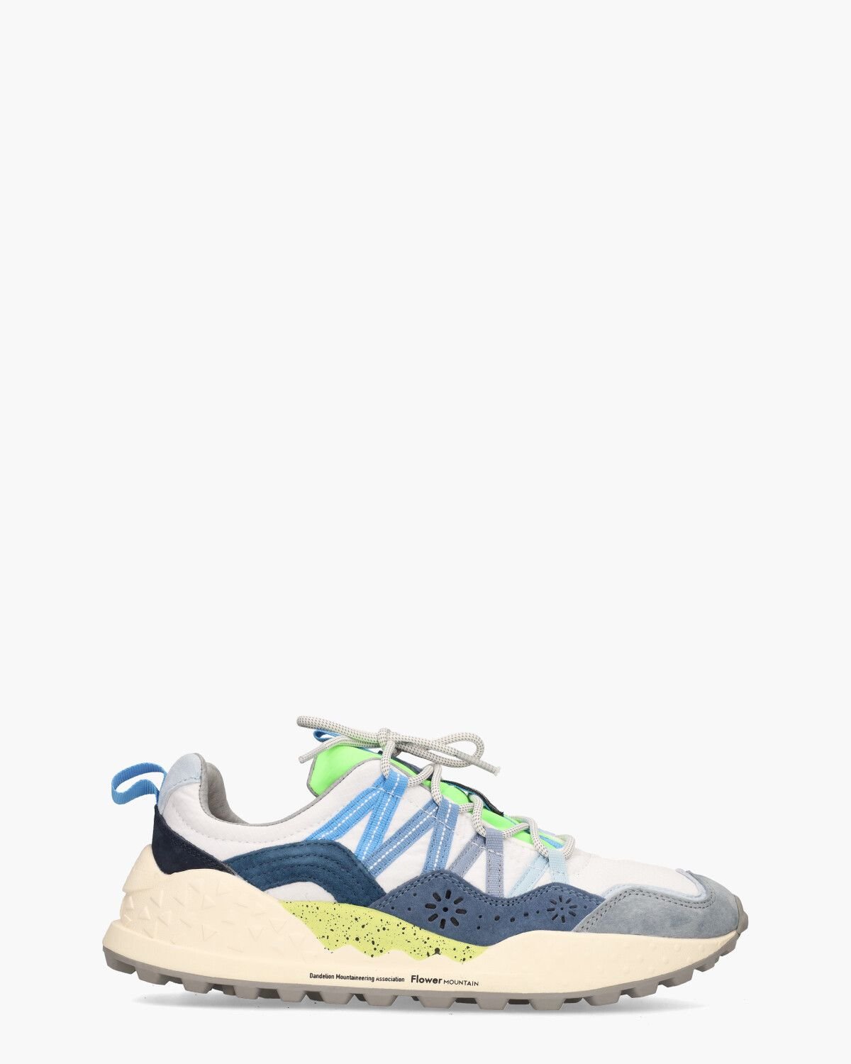 Witte Sneakers Bergstijl Flower Mountain , Blue , Heren