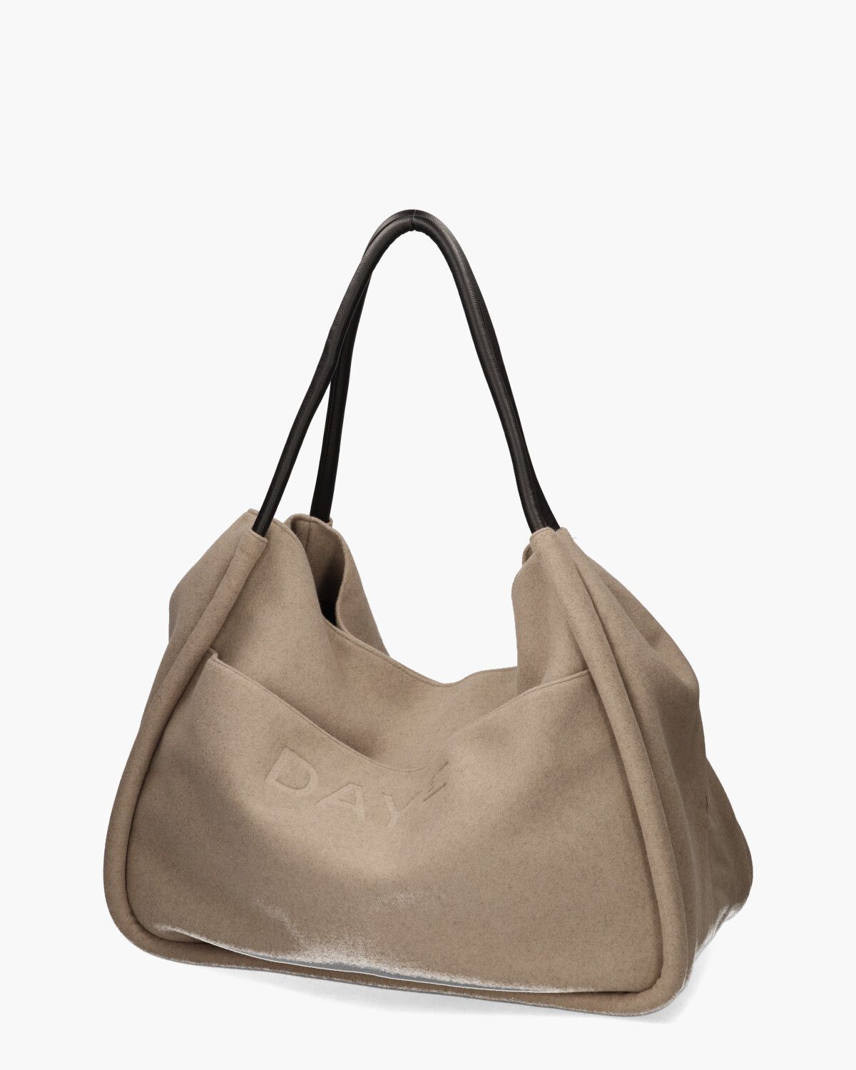 Day Woolen Mega Shopper Taupe Tas
