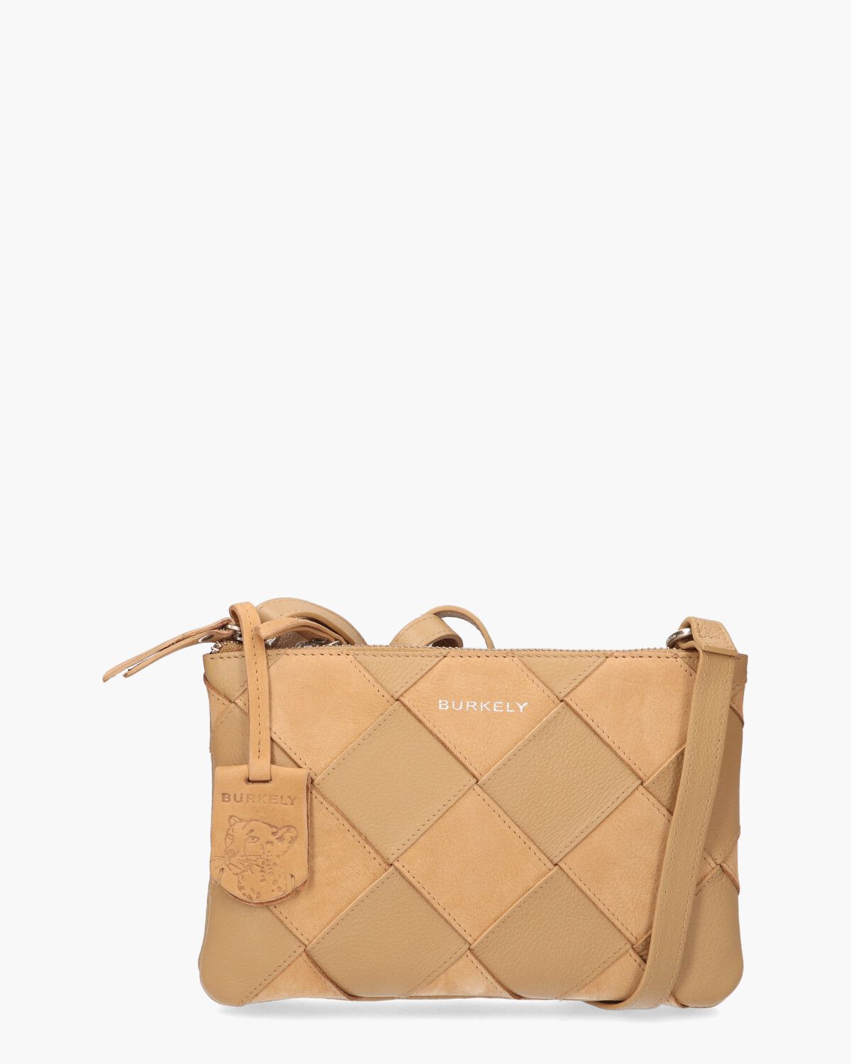 Even Ella Double Pocket Zip Lichtbruin Tas