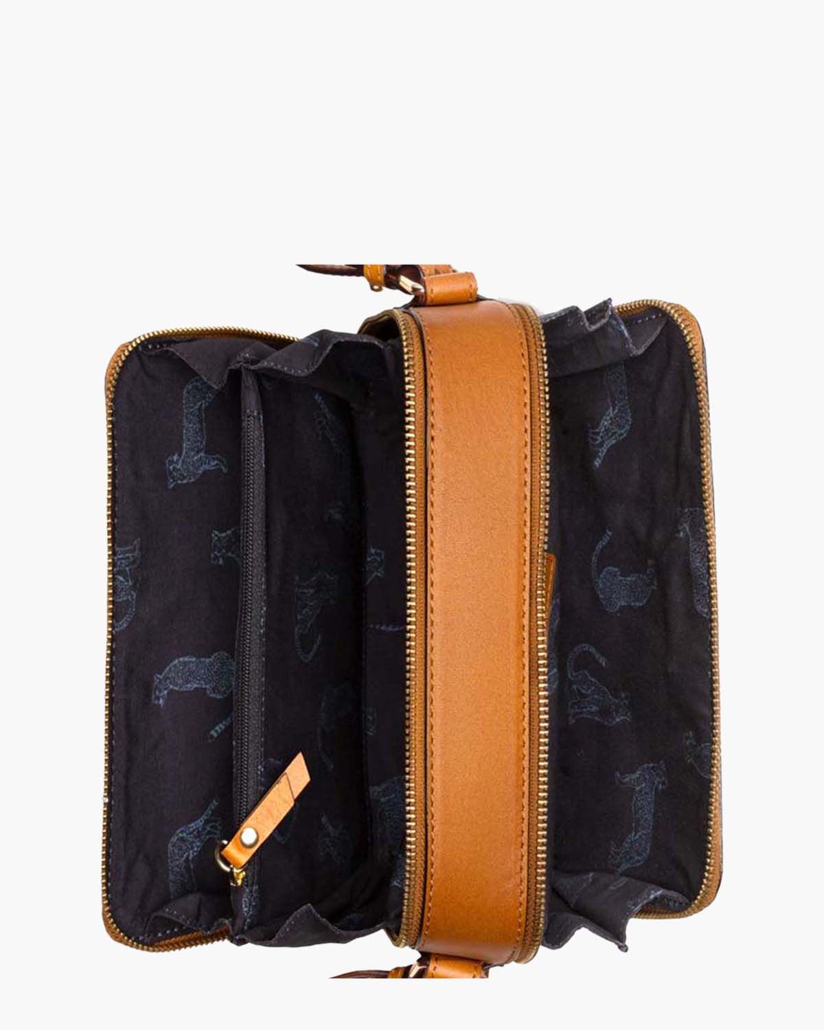Parisian Paige Crossover Box Bag Cognac Tas