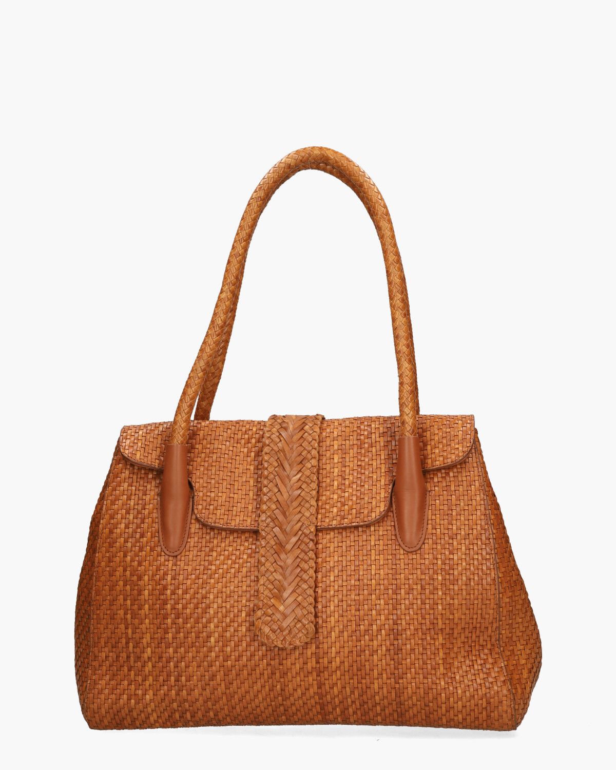 Kirsten Large Bamboo Cognac Tas