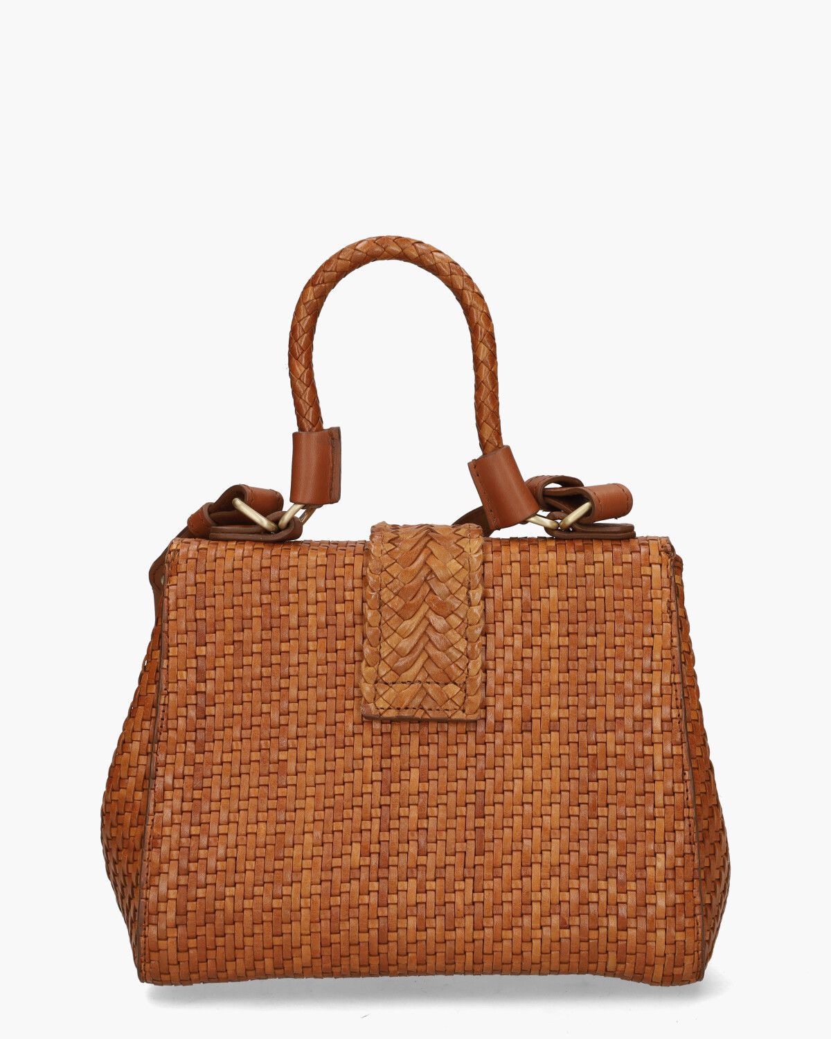 Kirsten Mini Bamboo Cognac Tas