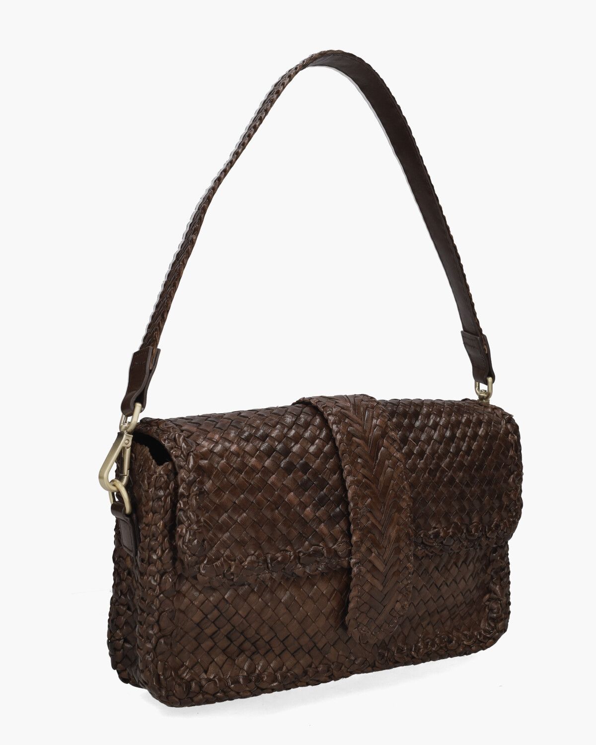 Donkerbruine handtas outlet