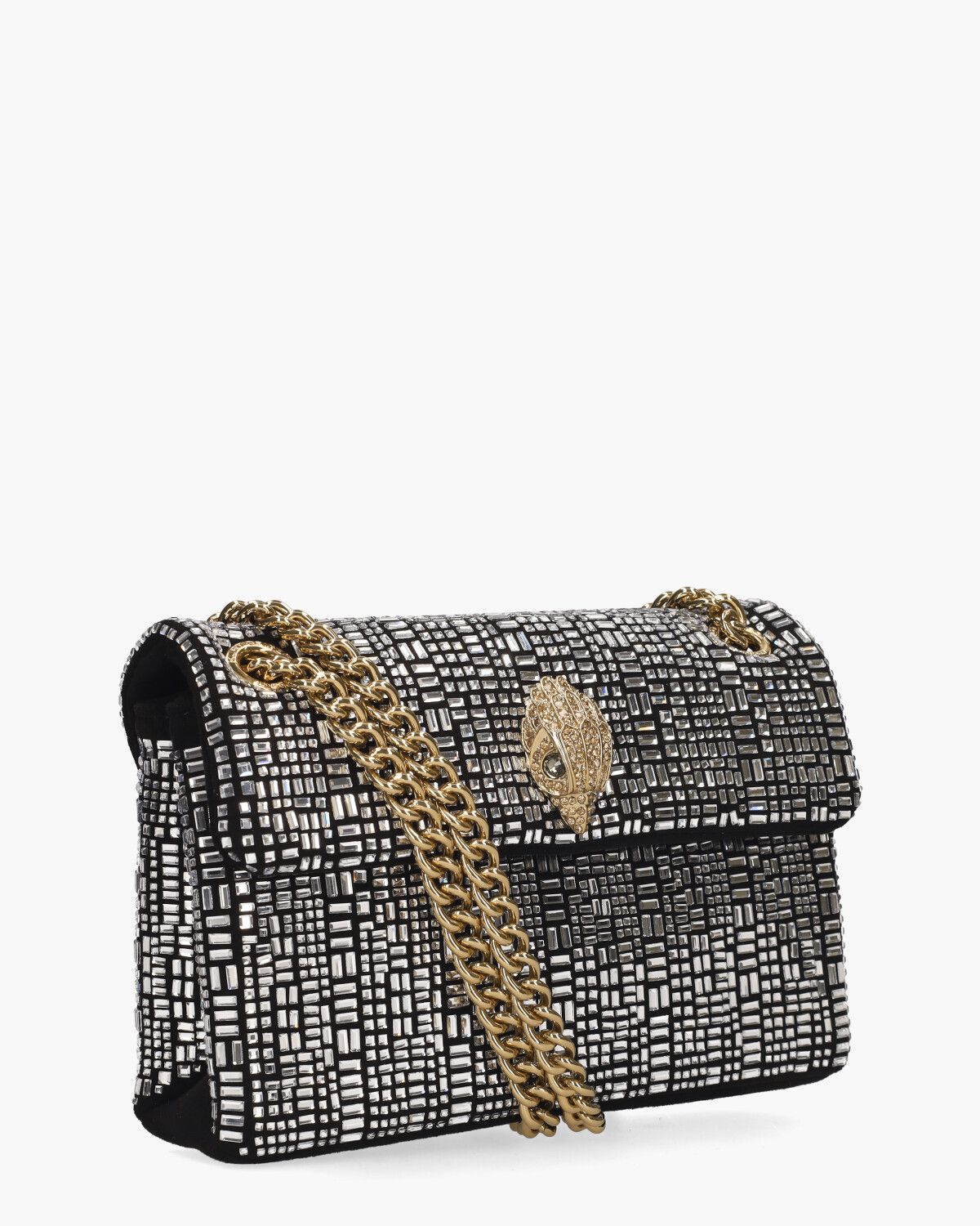Mini Kensington Crystals Bag Zwart/Zilver Tas