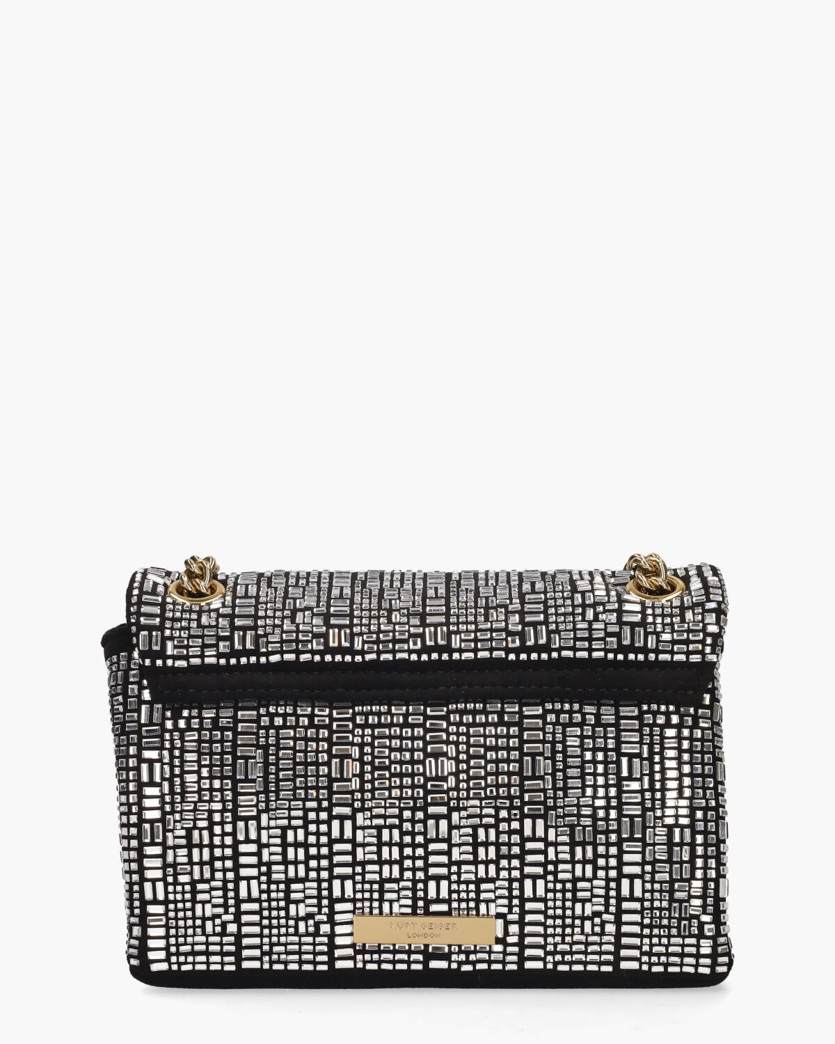 Mini Kensington Crystals Bag Zwart/Zilver Tas