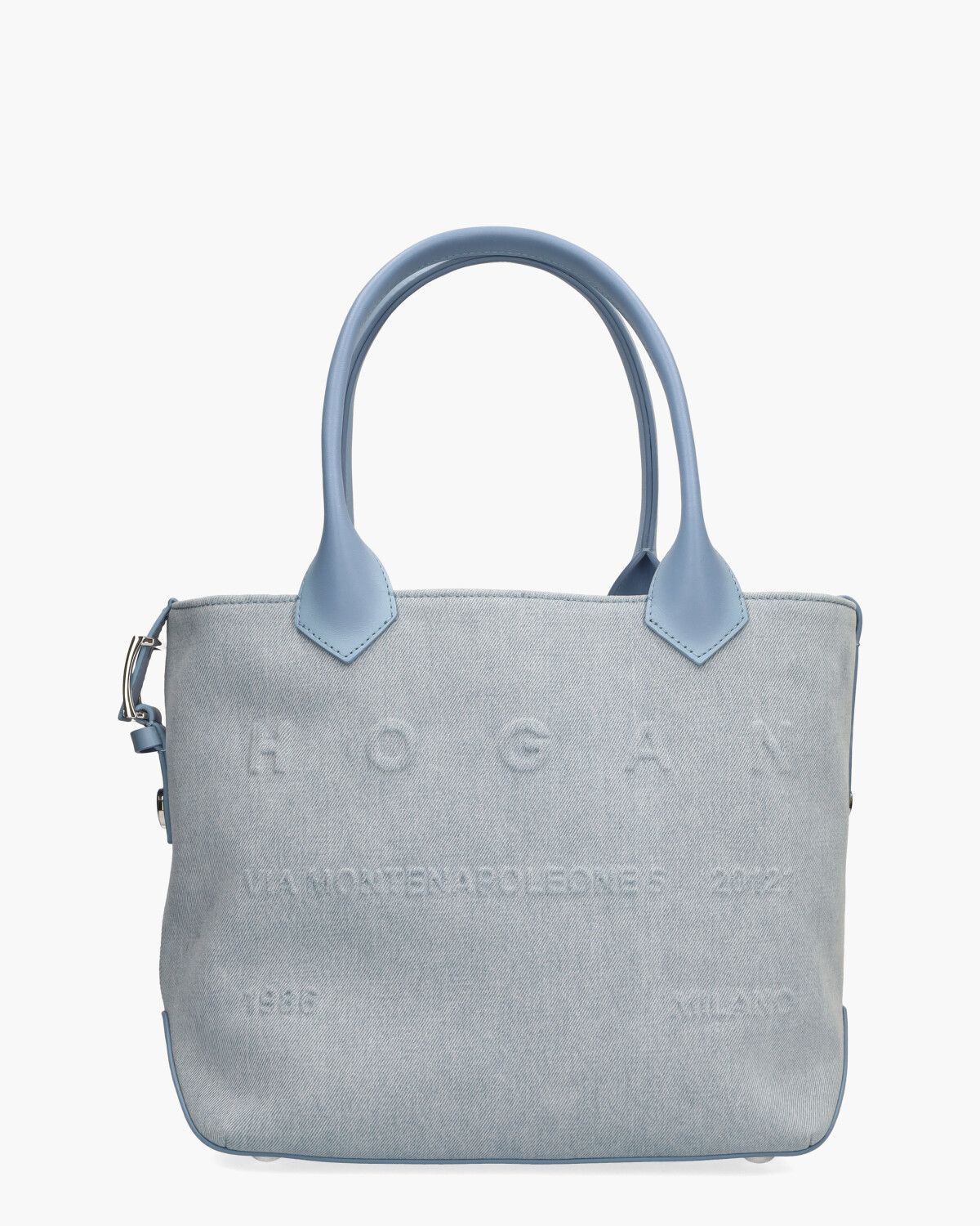 Script Shopping Bag Medium Jeansblauw/Lichtblauw Tas