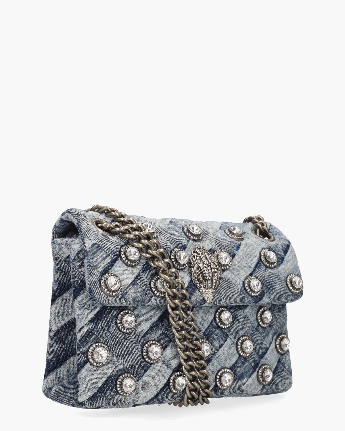 Mini Kensington Denim Crystals Bag Jeansblauw Tas
