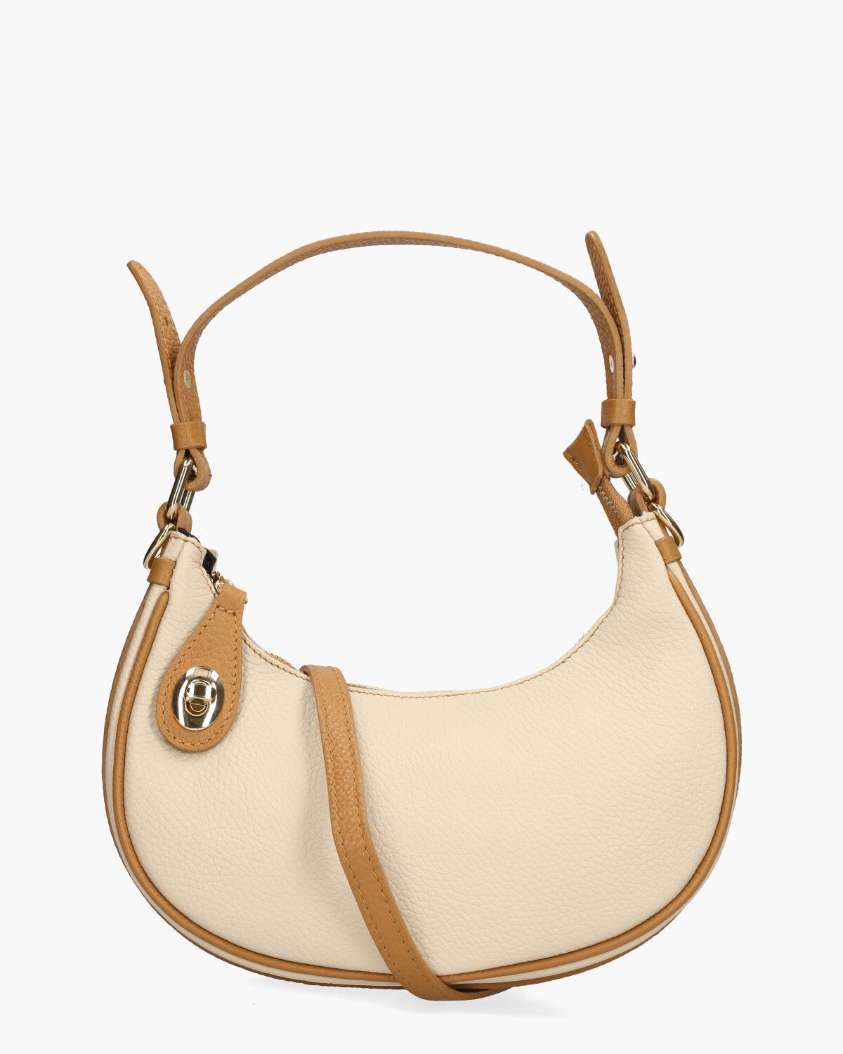 Warly-9 Off-White/Cognac Tas