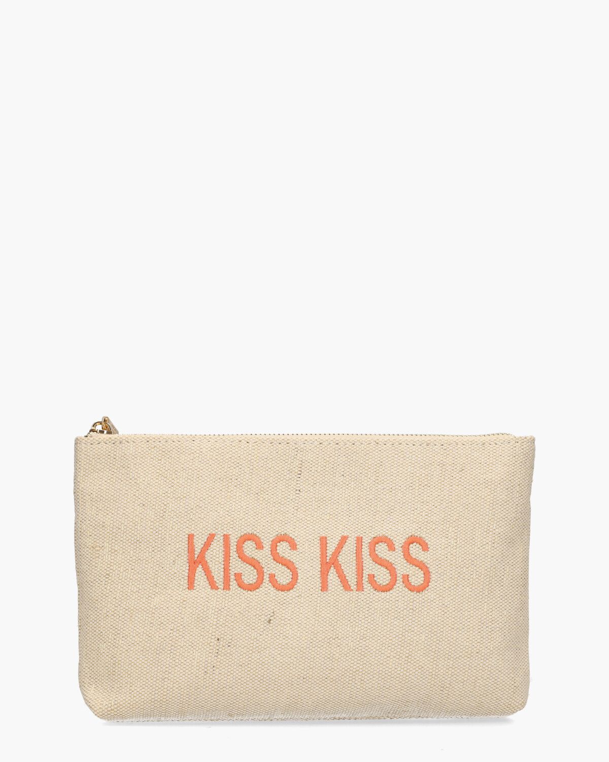 Patrizia Clutch Beige/Koraalrood Tas