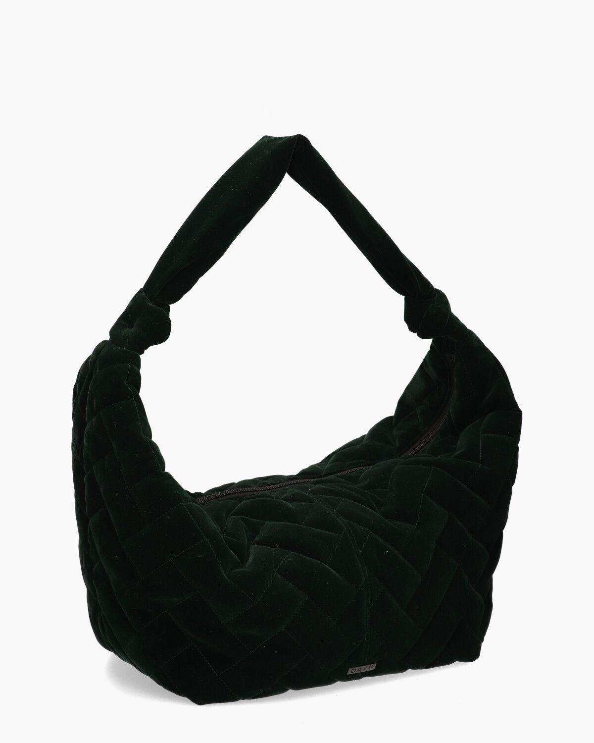 Day XL Putty Velvet Hobo Donkergroen Tas