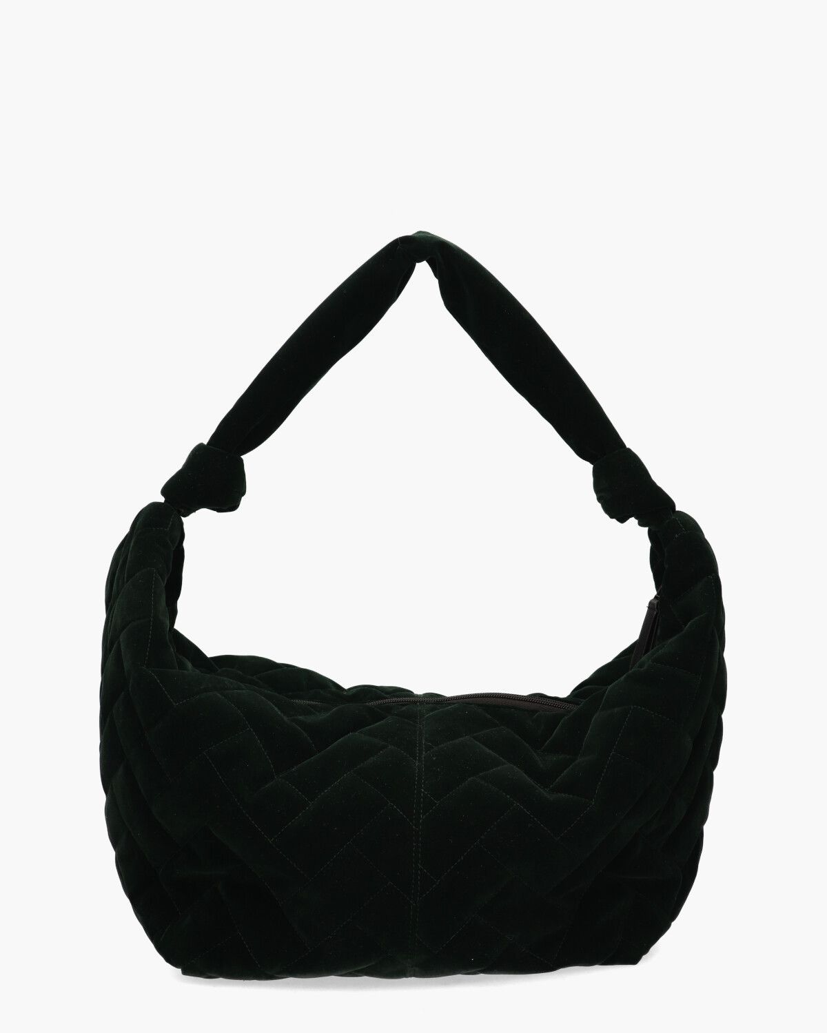 Day XL Putty Velvet Hobo Donkergroen Tas
