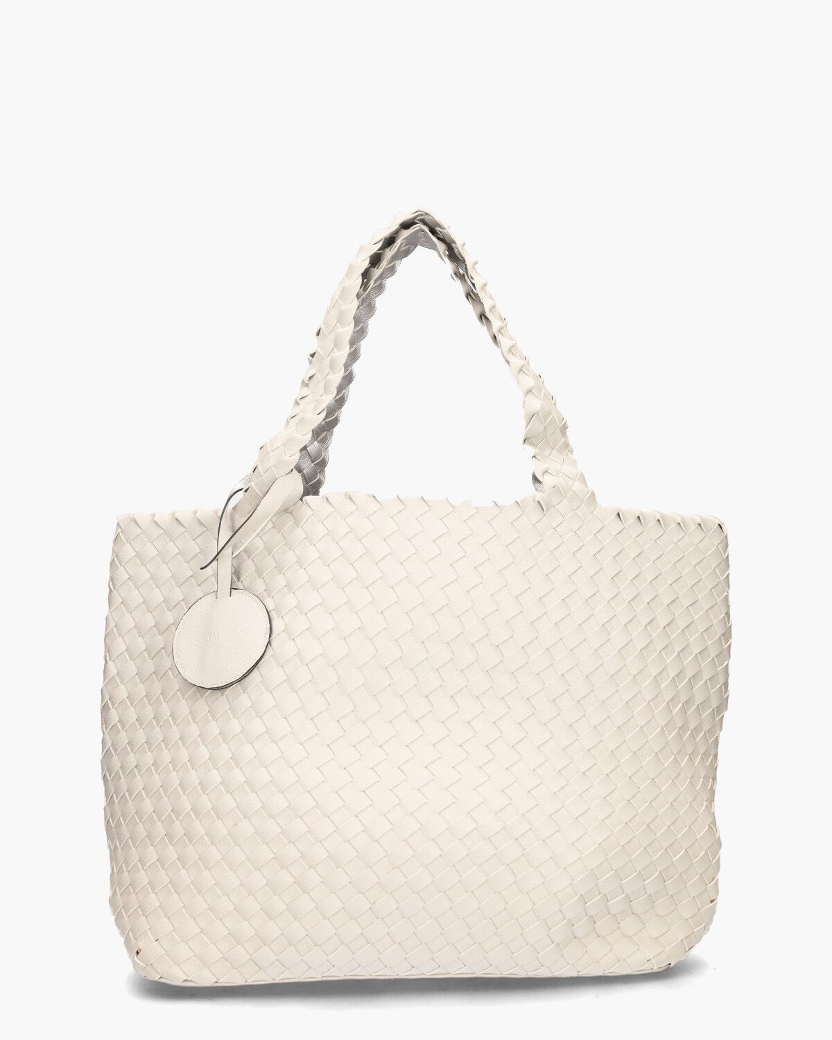 BAG08 Off-White/Zilver Tas 