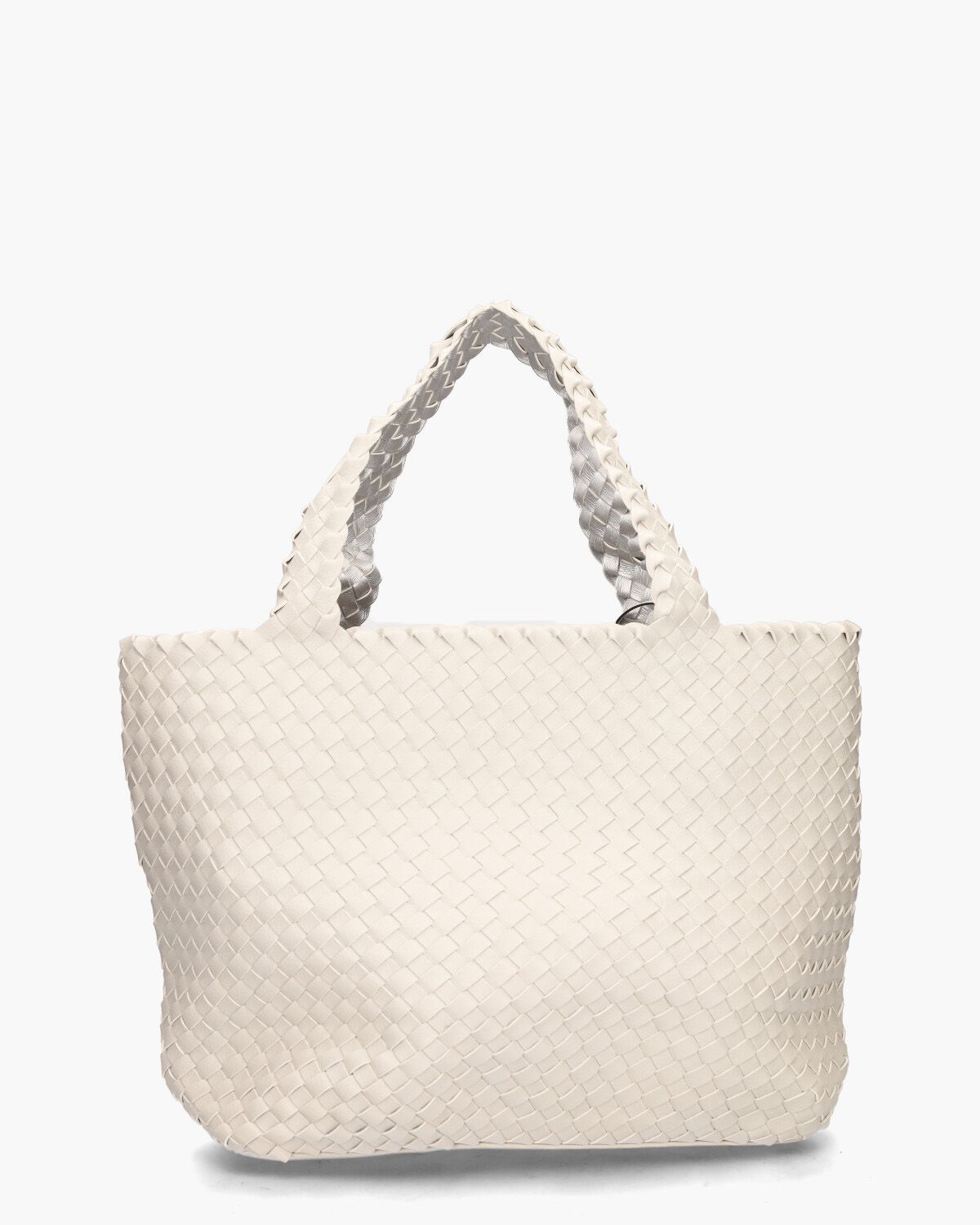 BAG08 Off-White/Zilver Tas 