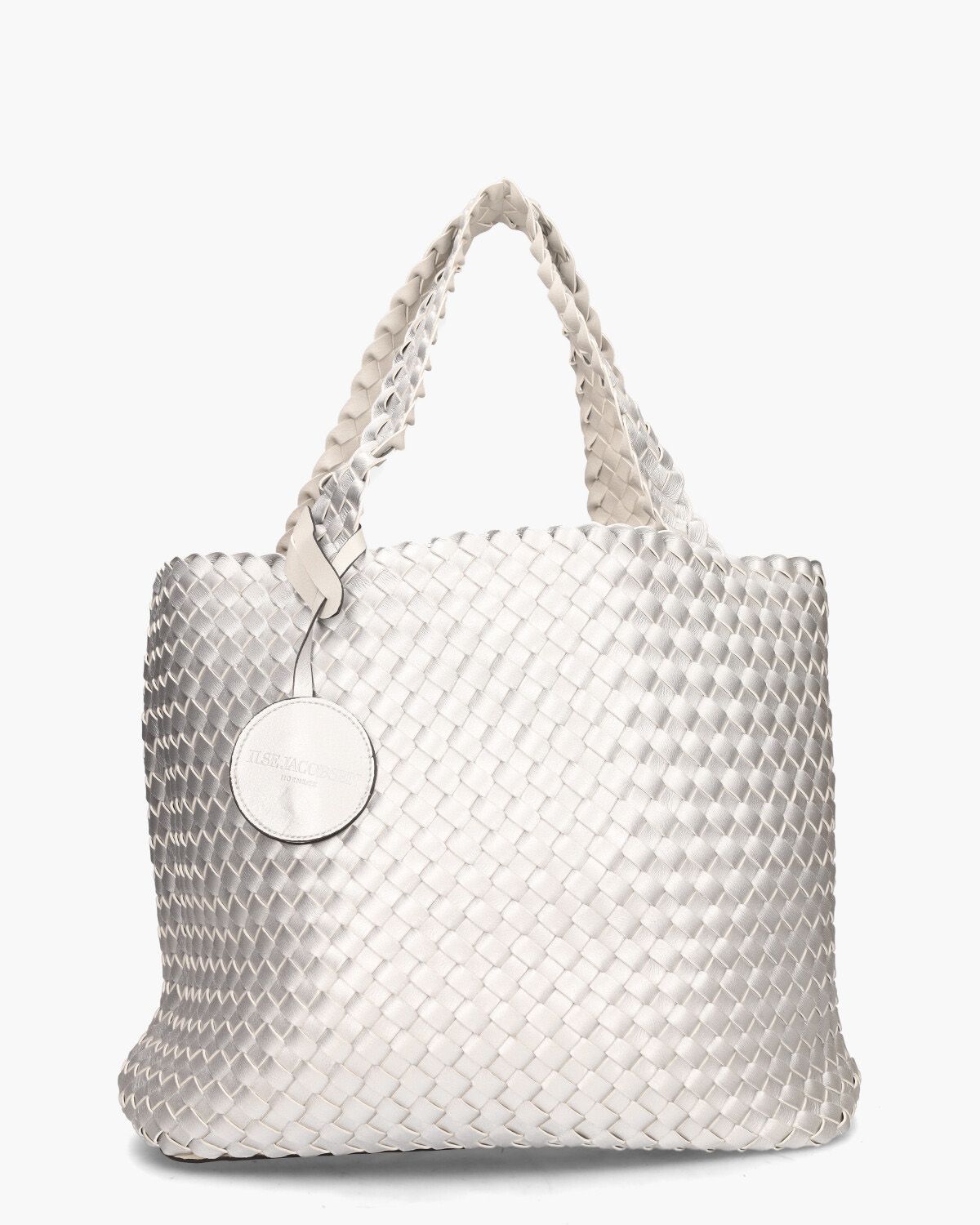 BAG08 Off-White/Zilver Tas 