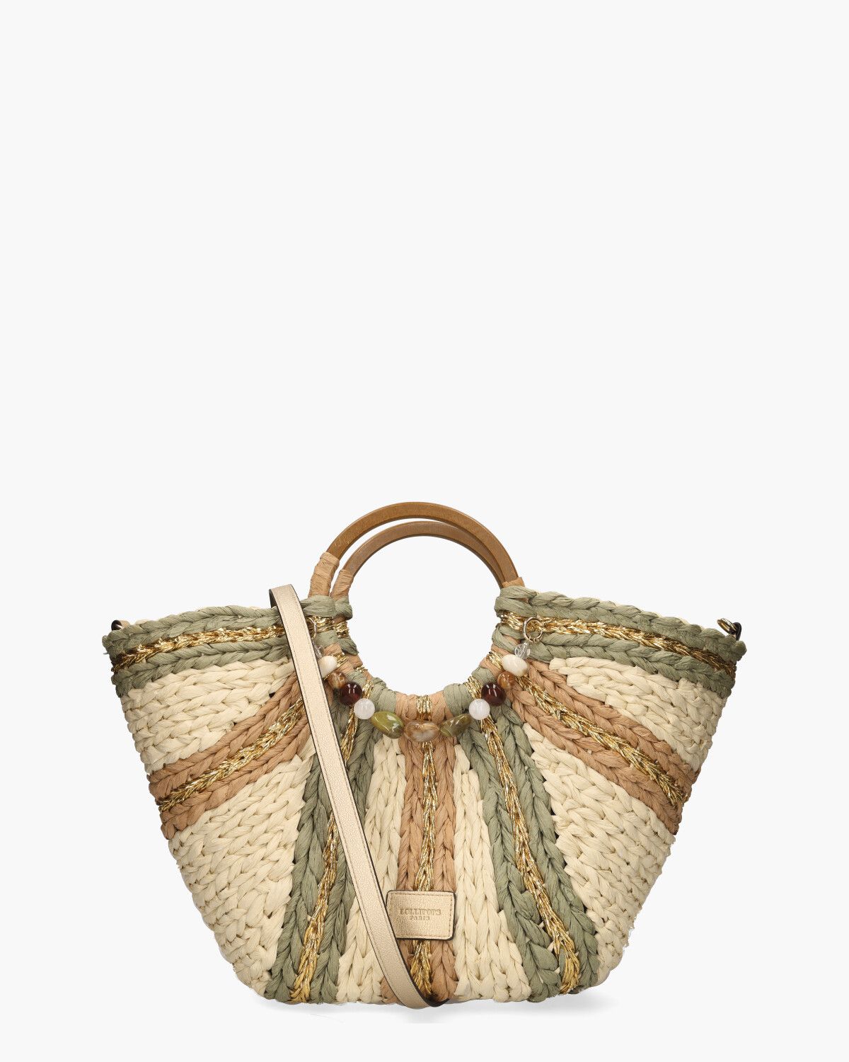 Petronille Basket Bag Large Multicolor/Groen Tas