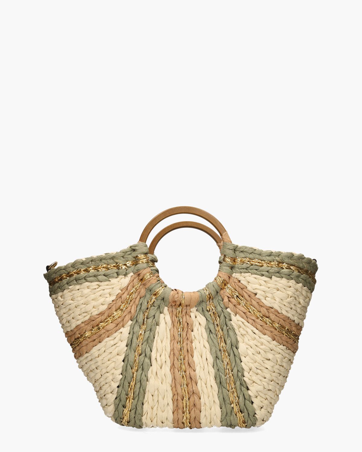 Petronille Basket Bag Large Multicolor/Groen Tas