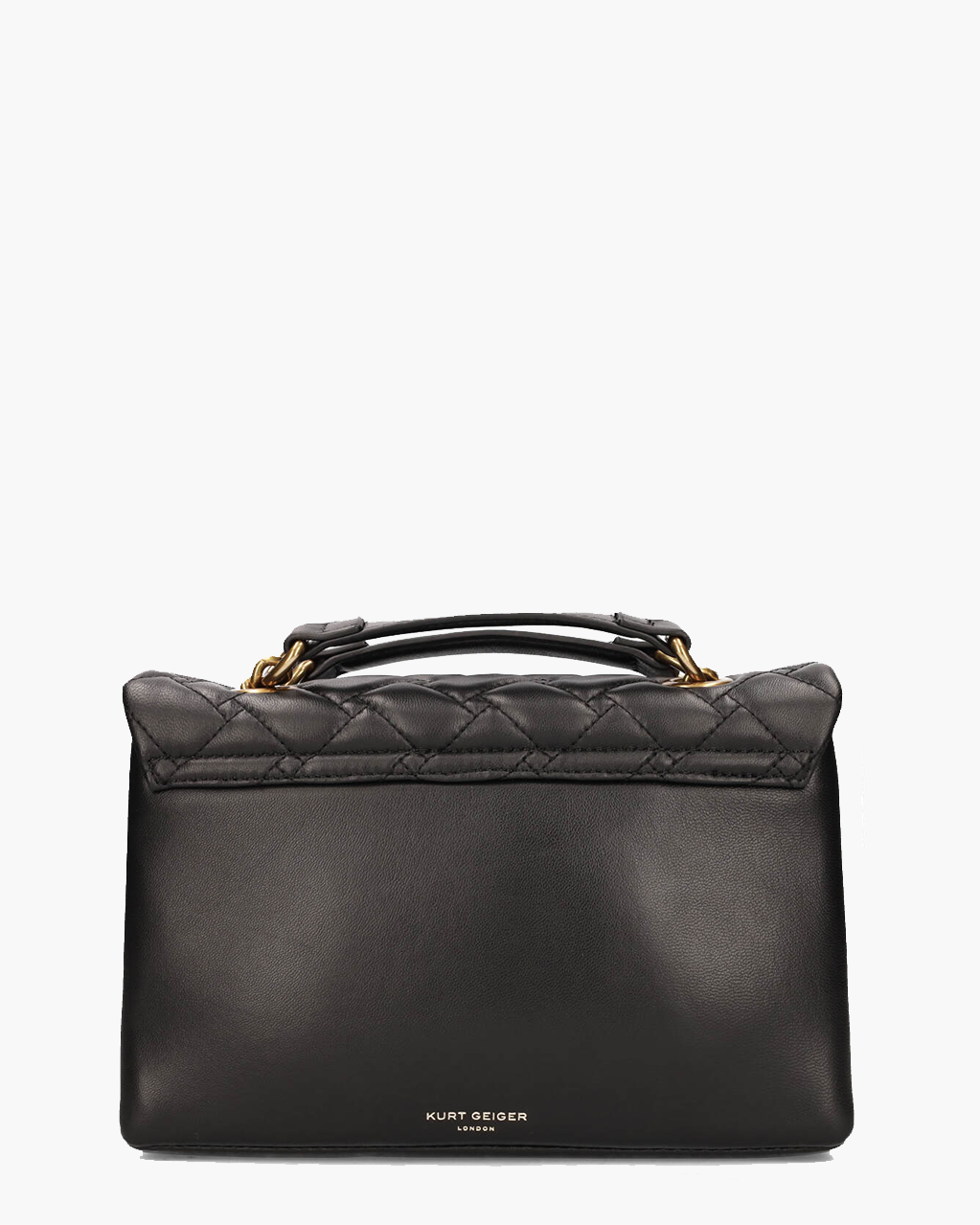 Leather Kensington Bag Zwart/Goud Tas