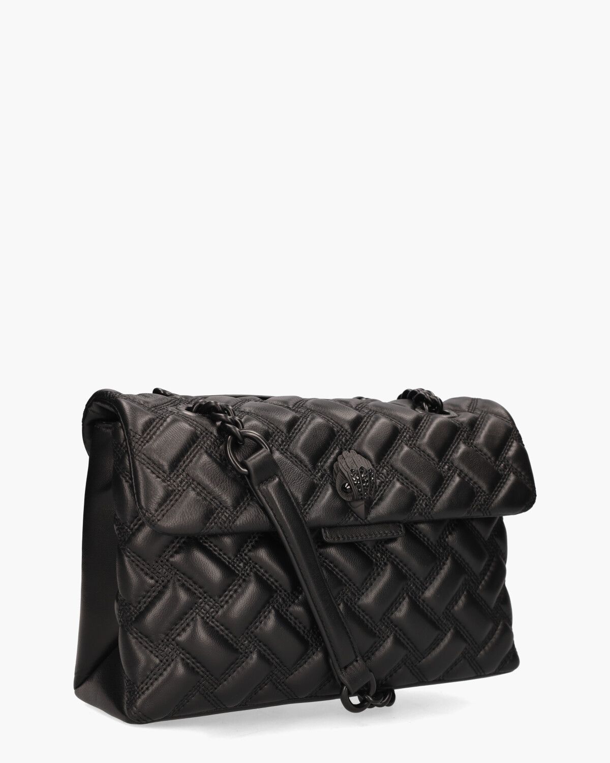 Leather Kensington Drench Bag Zwart Tas