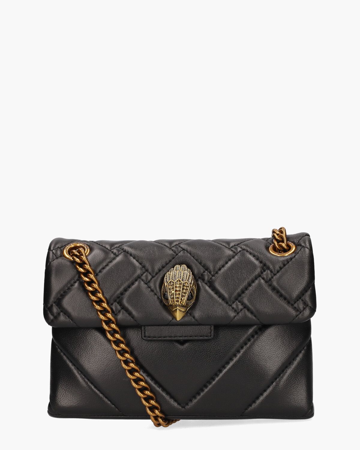 Mini Leather Kensington Bag Zwart Tas