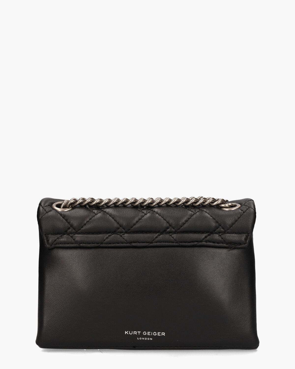 Mini Leather Kensington Bag Zwart/Zilver Tas