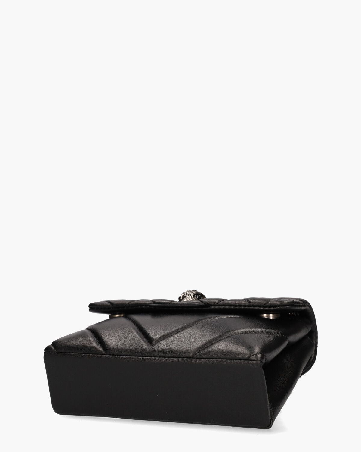 Mini Leather Kensington Bag Zwart/Zilver Tas