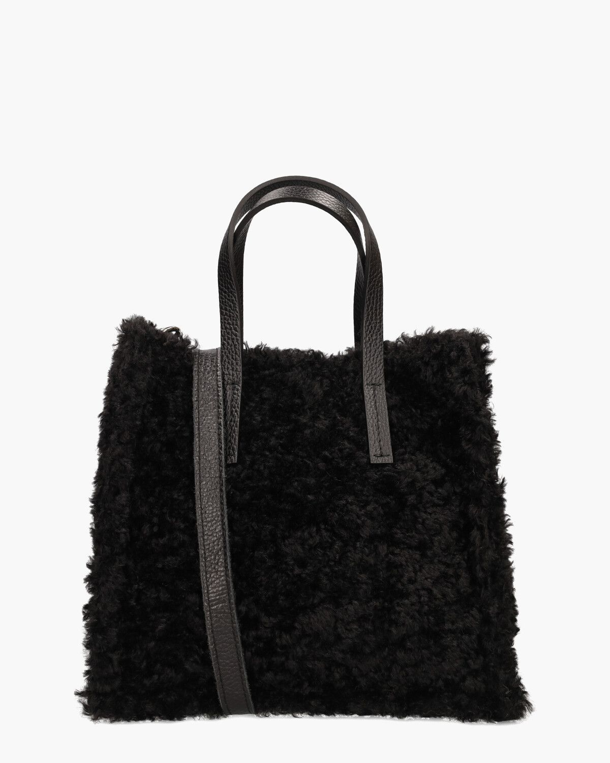 Shearling Zwart Tas