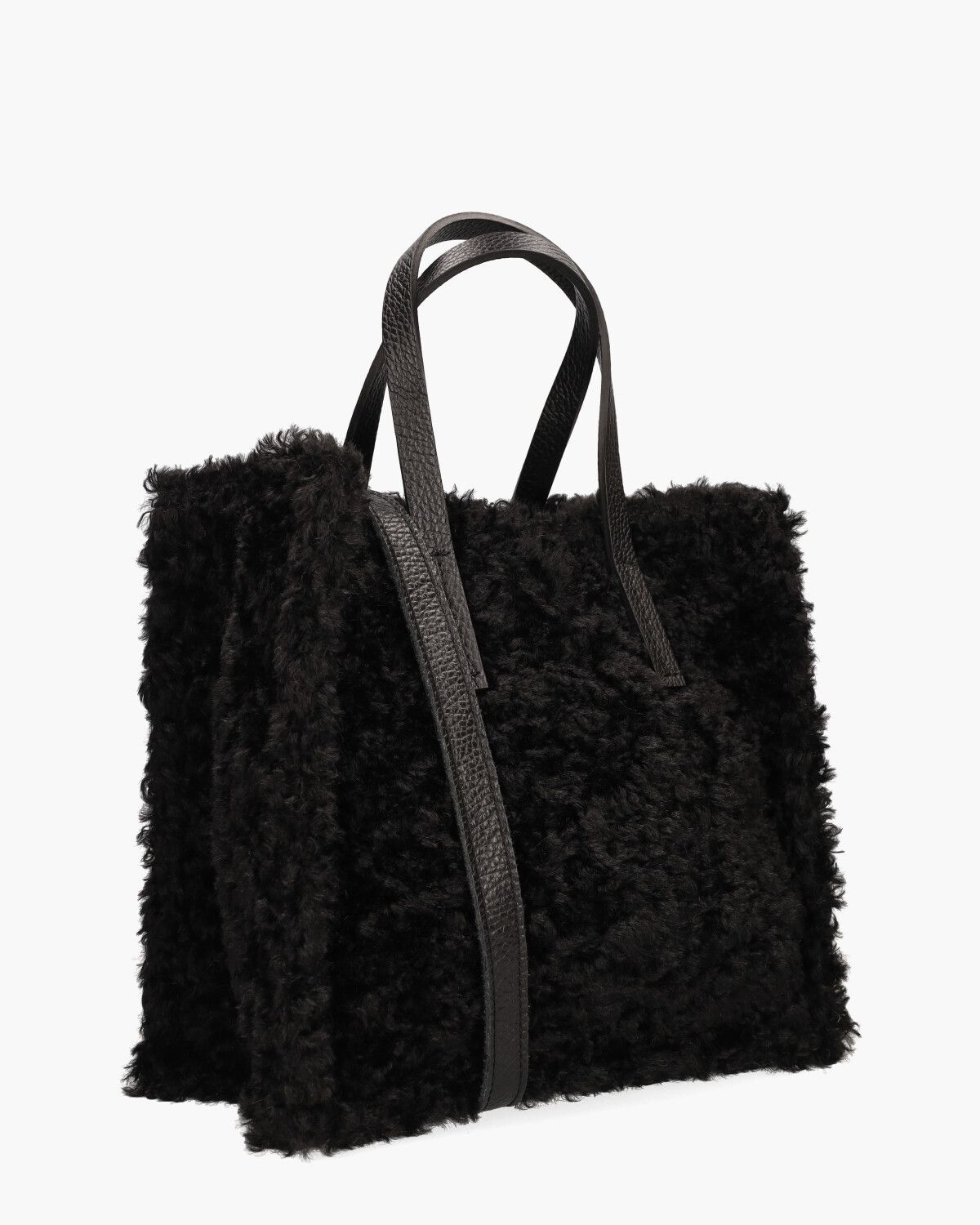 Shearling Zwart Tas