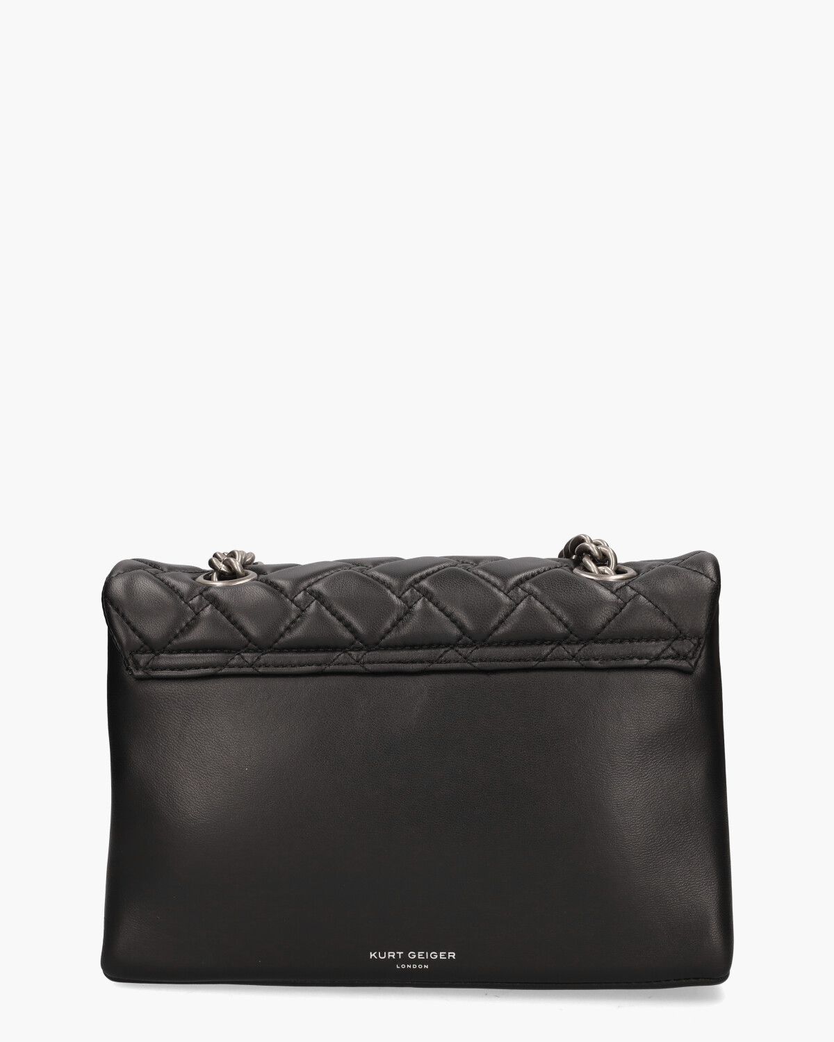 Leather Kensington Bag Zwart/Zilver Tas