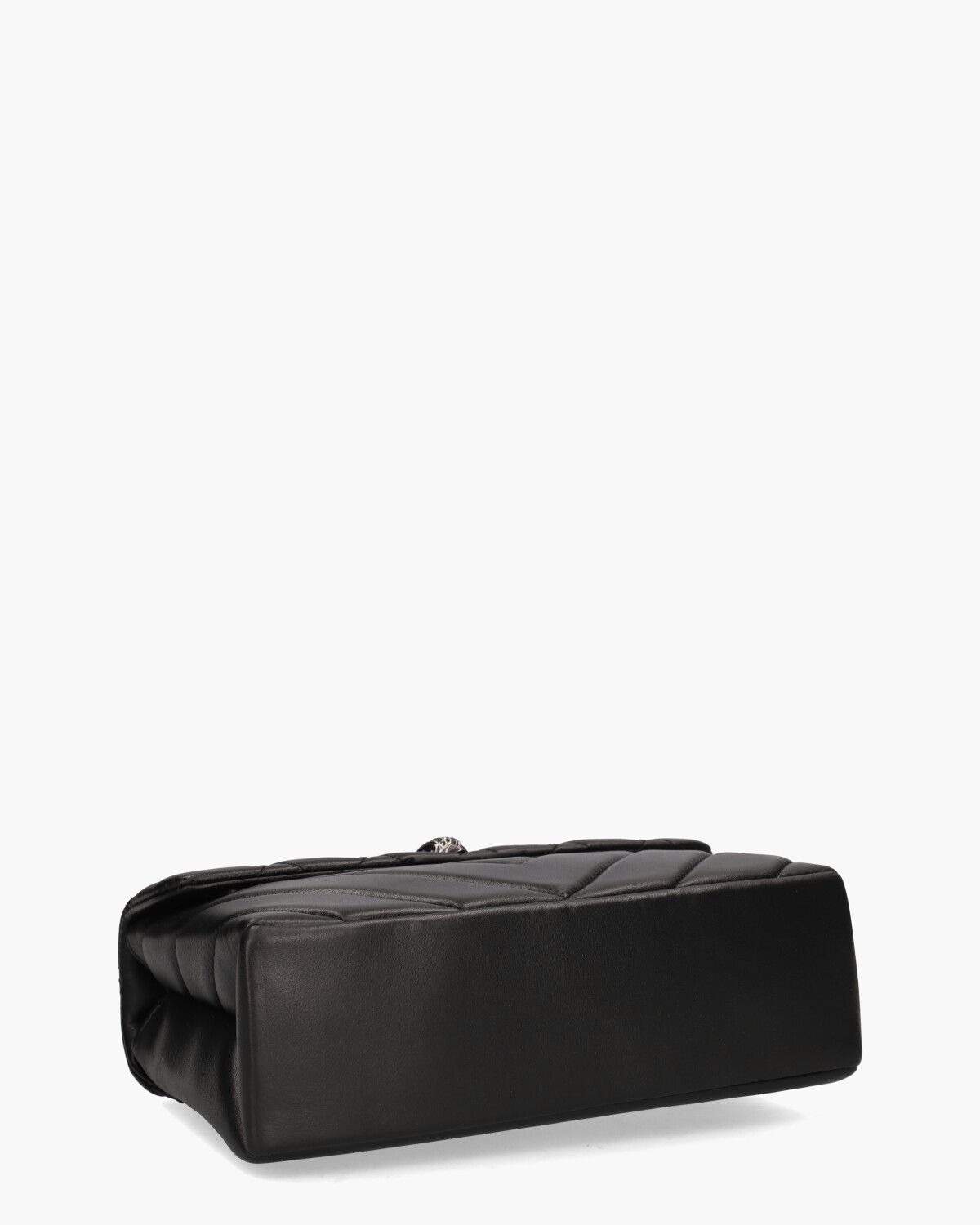 Leather Kensington Bag Zwart/Zilver Tas
